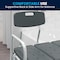 Flash Furniture 26-1/4" L, Plastic, Aluminum, Gray Bath Transfer Bench DC-HY3510L-GRY-GG - alternate 6